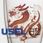 Glass mug with double walls Magistro “Duo. The Dragon"